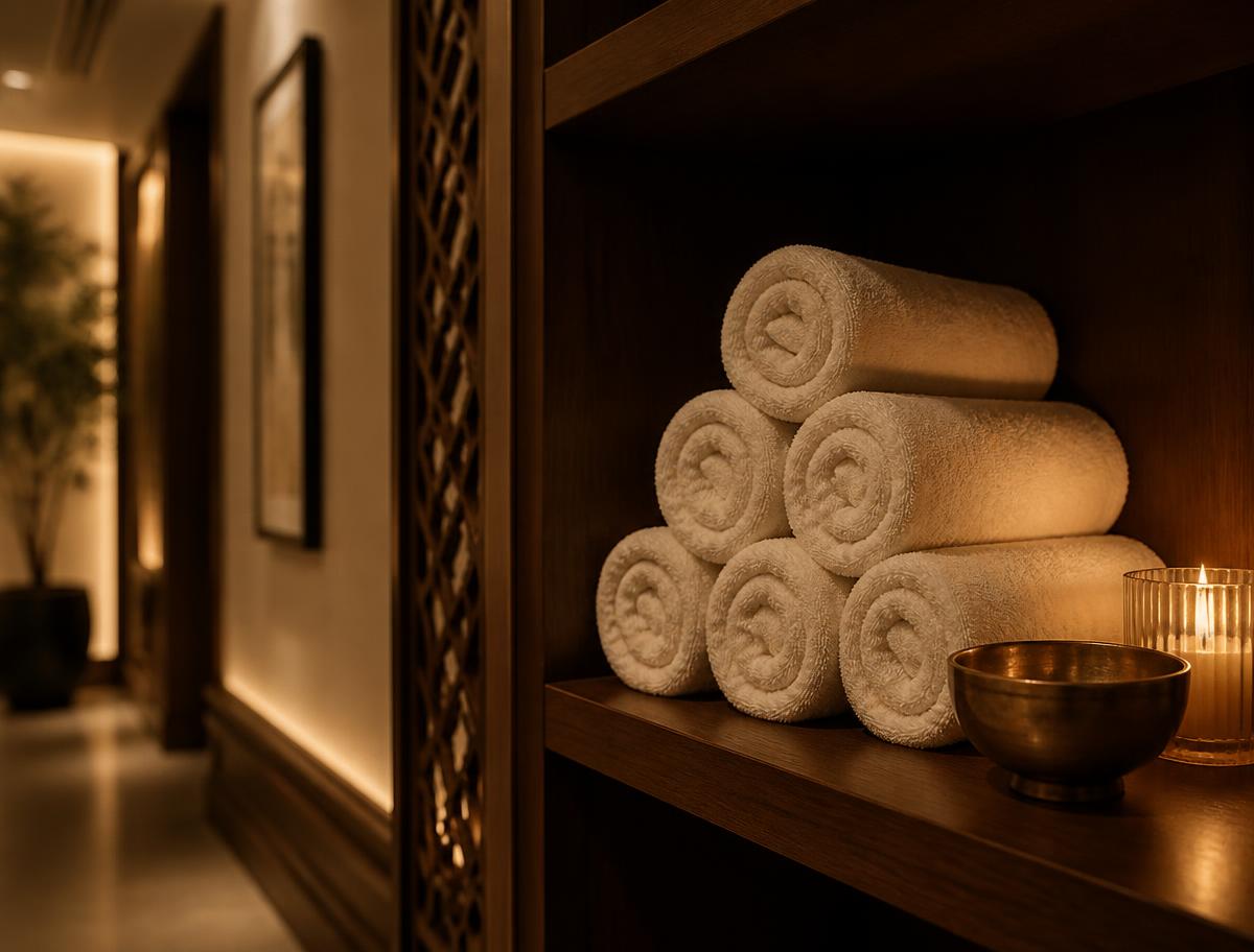 Warm towels ready for your session
